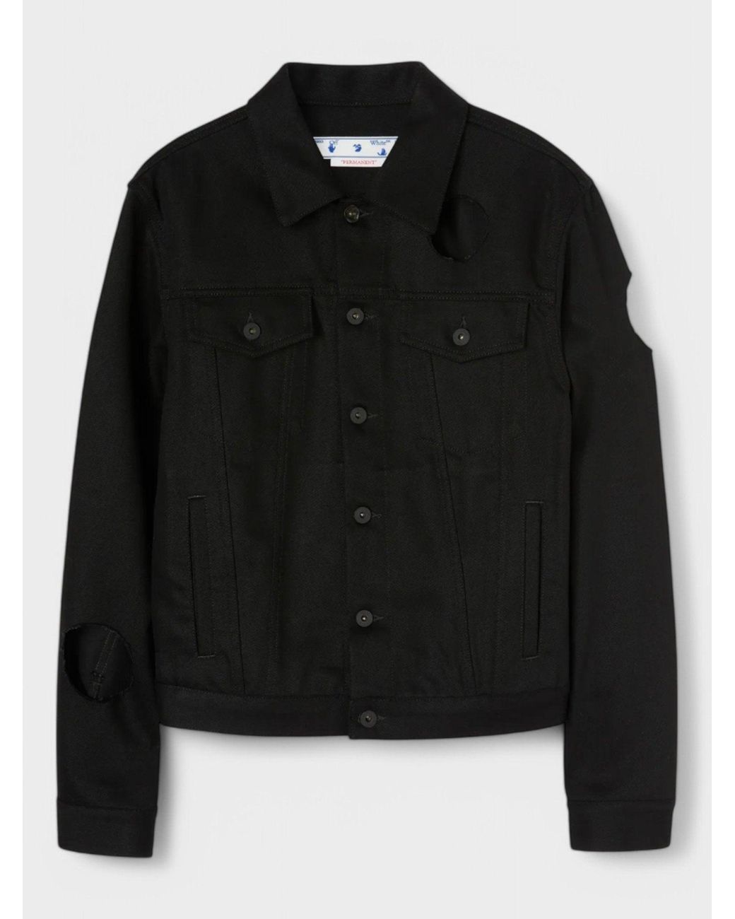Off-White c/o Virgil Abloh Black Meteor Slim Denim Jacket for men