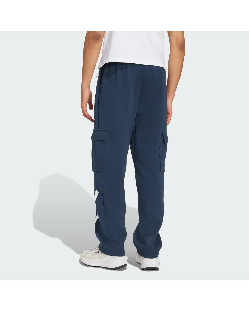 Adidas Blue Z.N.E. Open-Hem Cargo Pants for men