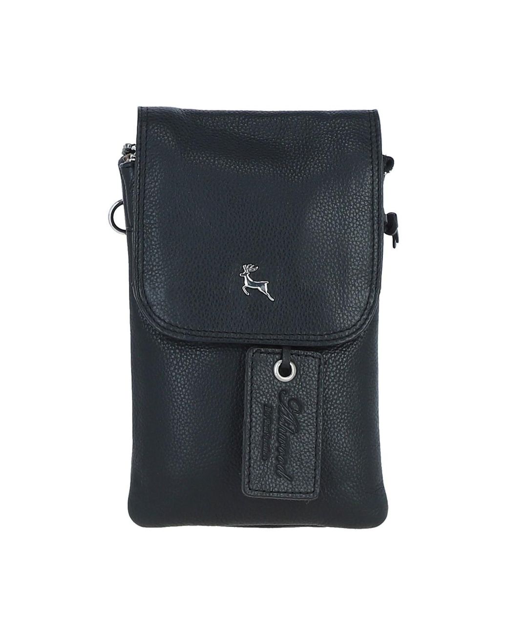 Ashwood Leather Black 'York' Real Smartphone Crossbody Bag