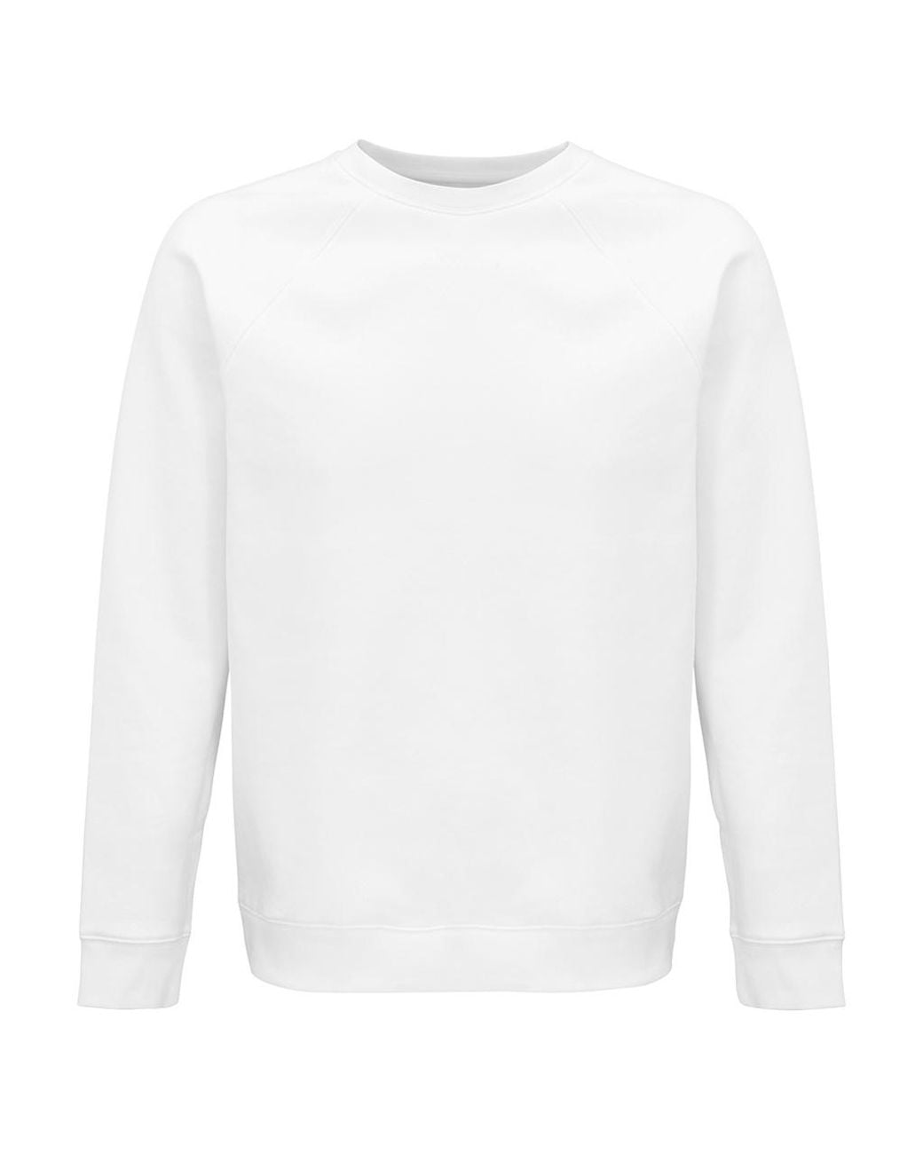 Sol's White Adult Space Organic Raglan Sweatshirt