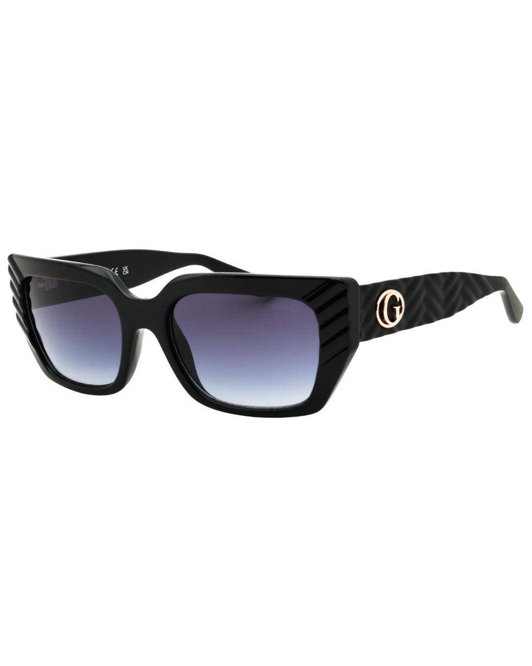 Guess Blue Shiny Frame Gradient Smoke Lens Sunglasses