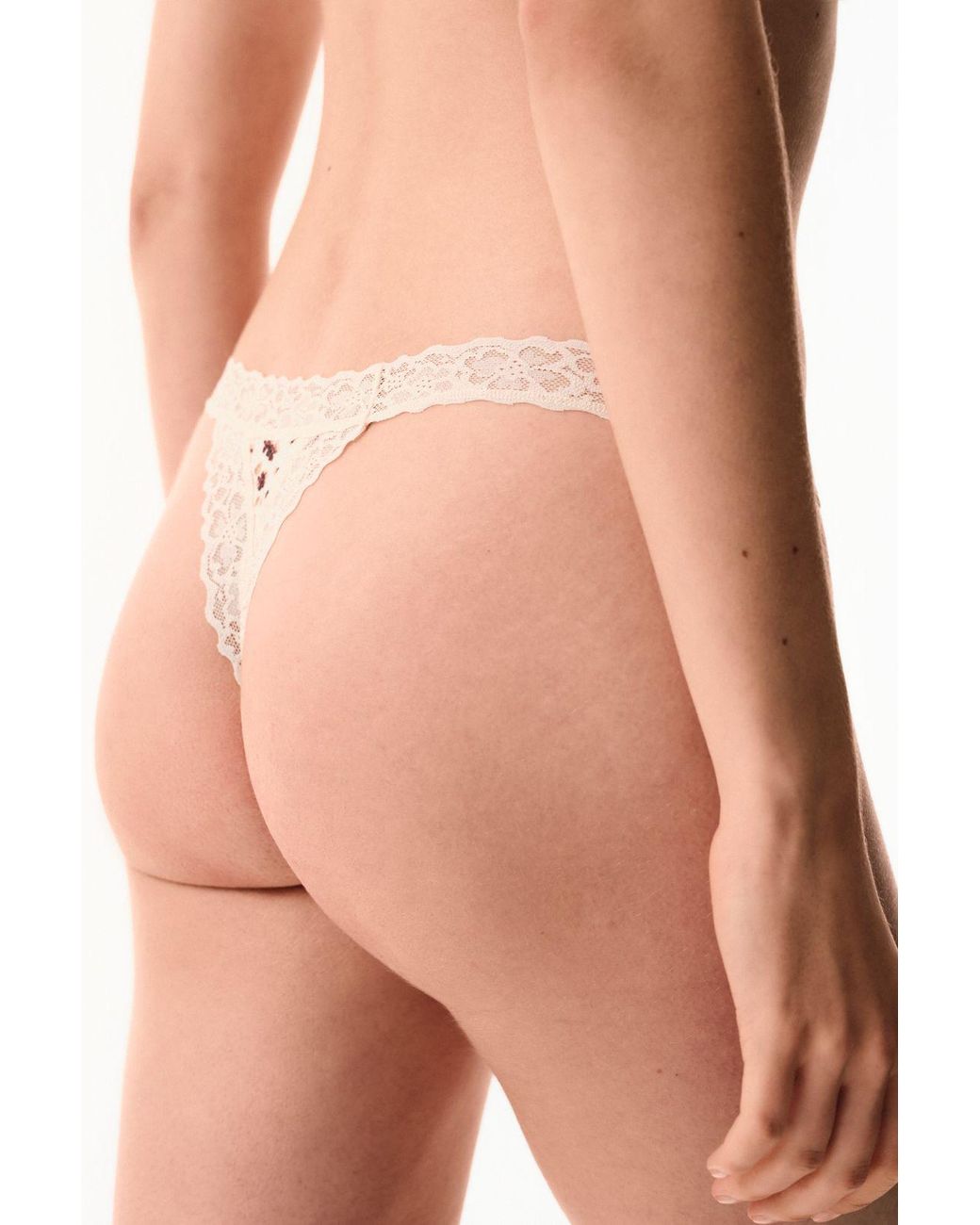 Penti Natural Relaxed Cotton Floral Thong
