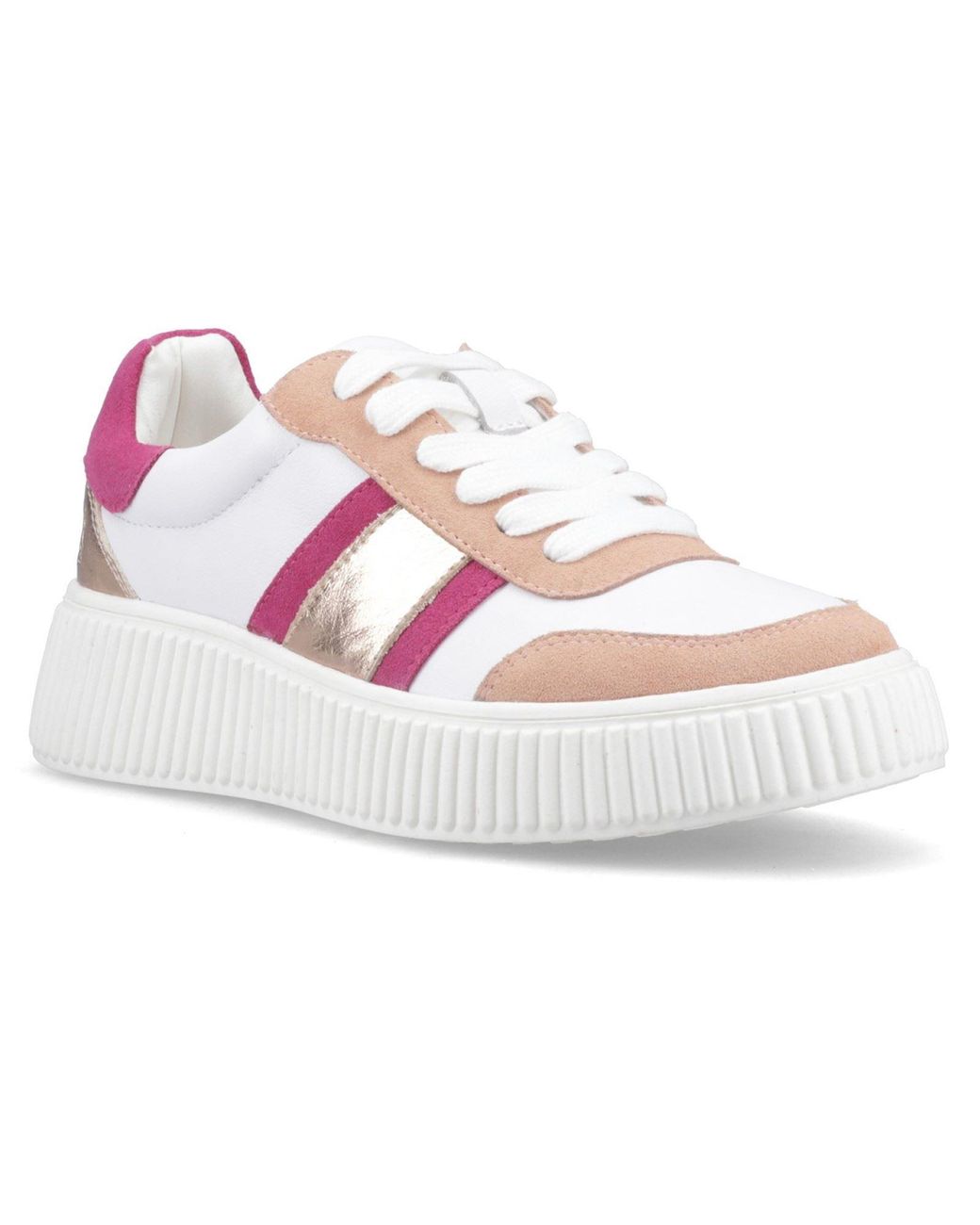 Hush Puppies Pink Holly Suede Standard Trainers