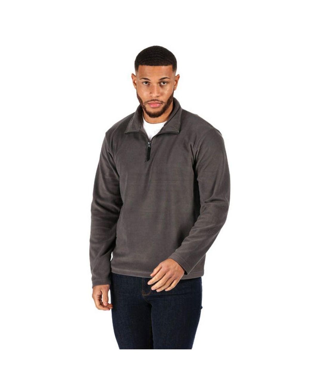 Regatta Blue Micro Zip Neck Fleece Top for men