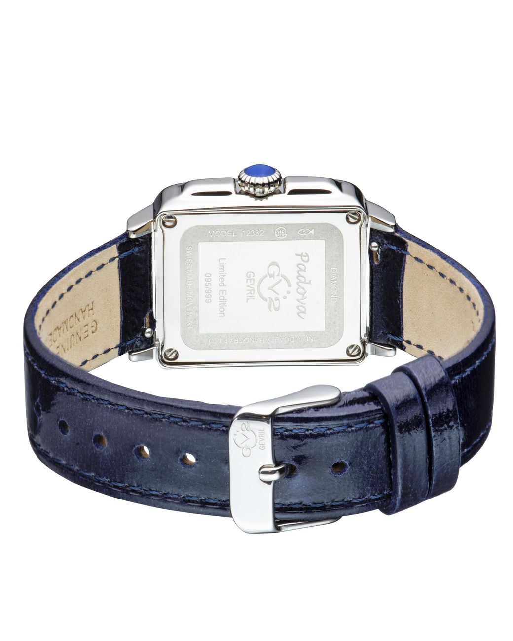 Gv2 Blue By Gevril 12332 Padova Gemstones Swiss Diamond Watch