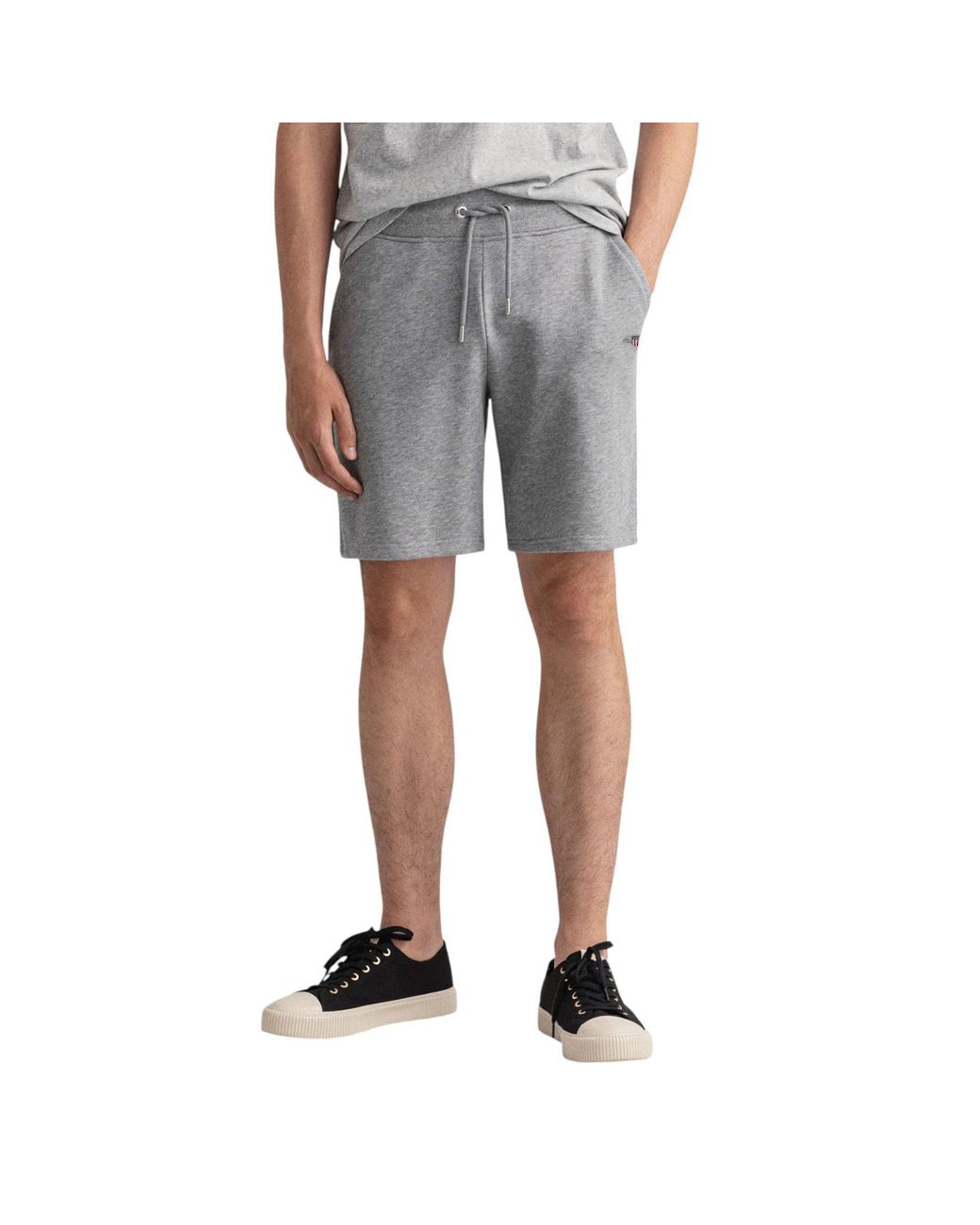 Gant Blue Shield Sweat Shorts Cotton Regular Fit Summer Drawstring Half Pants for men