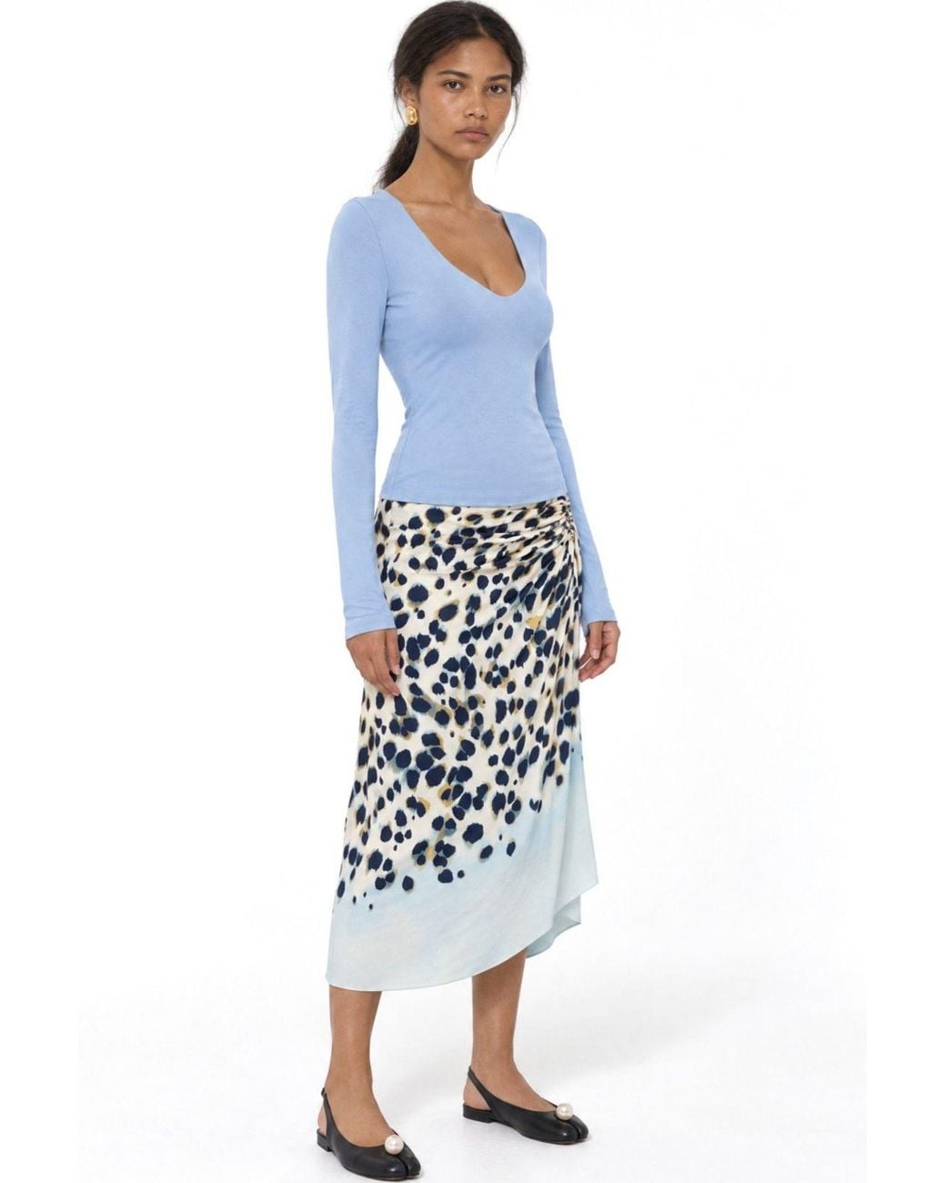 Busem Blue Modal-Cotton Blouse
