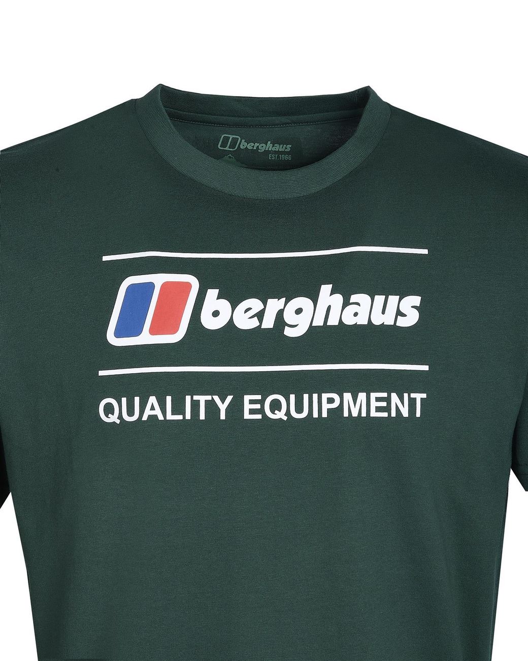 Berghaus Green Quality Equipment Logo T Shirt Dark Cotton for men