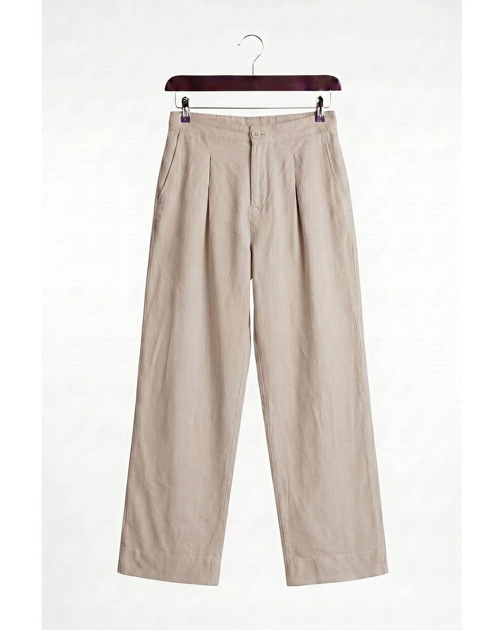 Giesto Natural High-Waist Wide-Leg Suit Pants for men