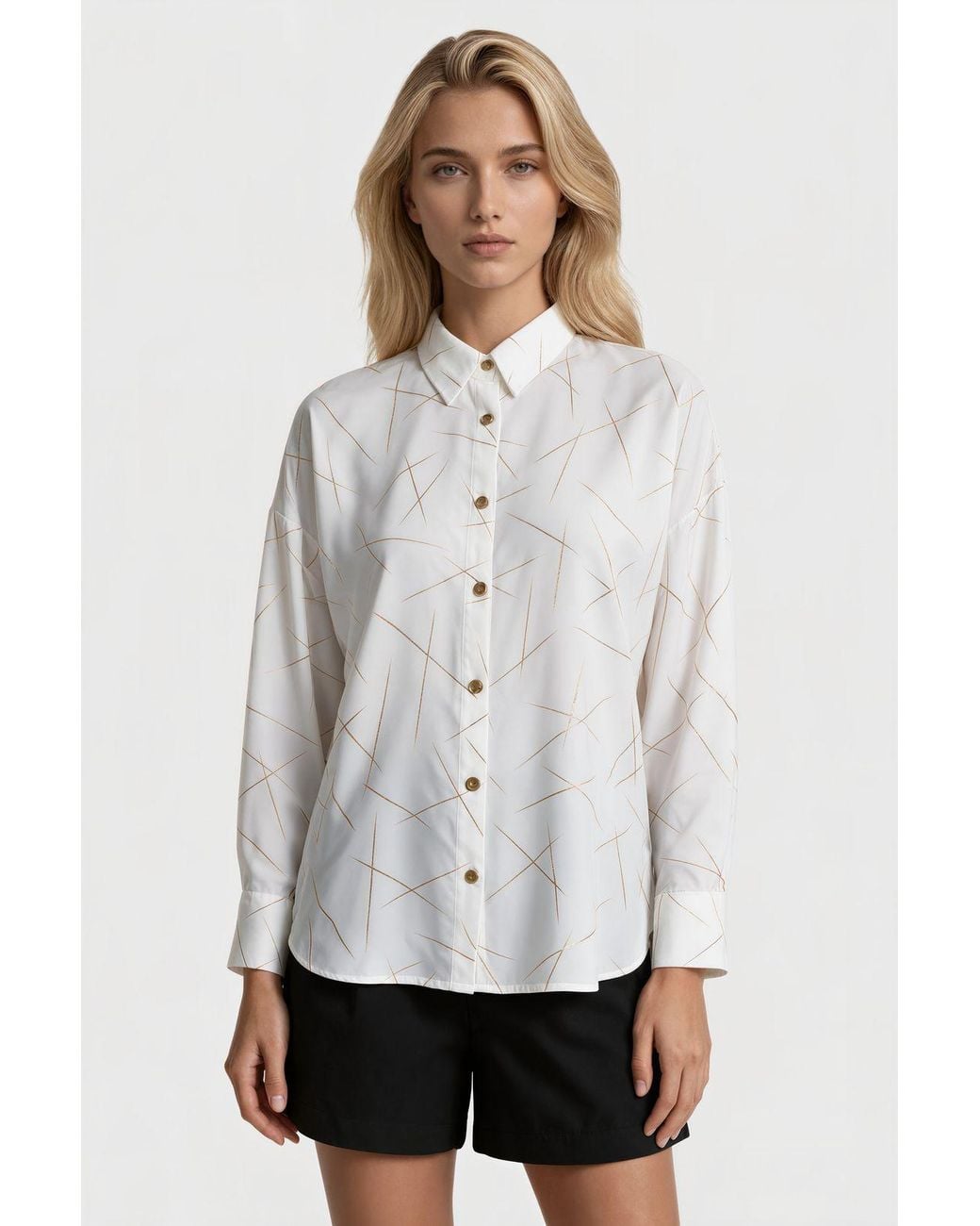 Msn-Collection White Lycra T-Shirt