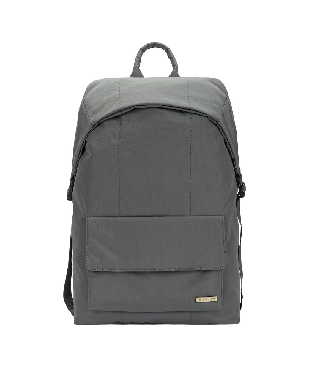 Smith & Canova Gray Flapover Nylon Backpack