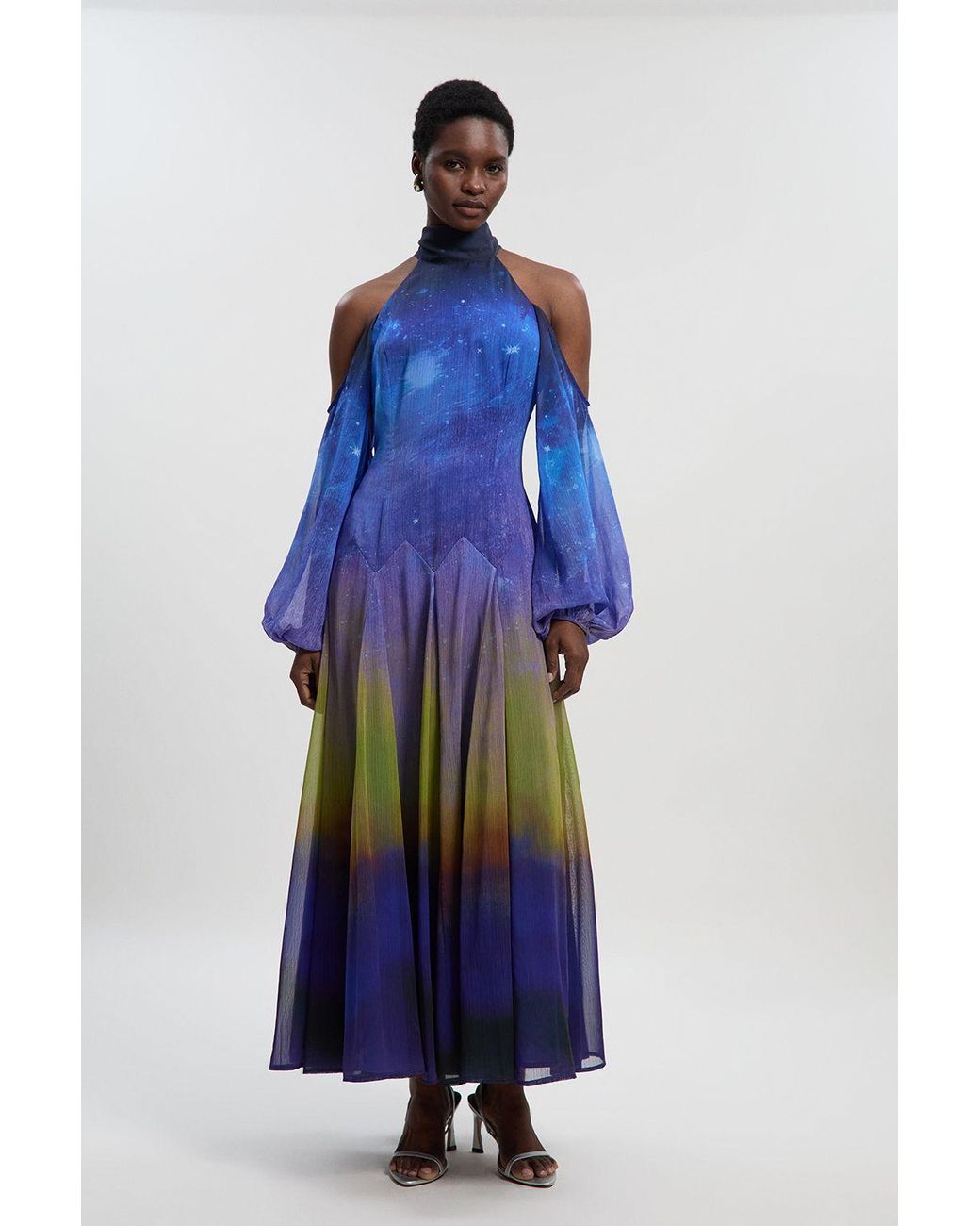 blue satin mini dress Silvia – Beginning Boutique Size:AU14 US10 ICHIYOURAIFUKU Men's Dress Shoes Gold