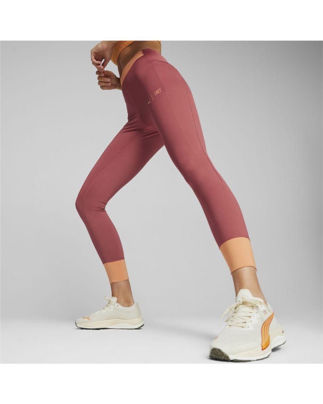 PUMA X First Mile 7/8 Running Leggings in Red
