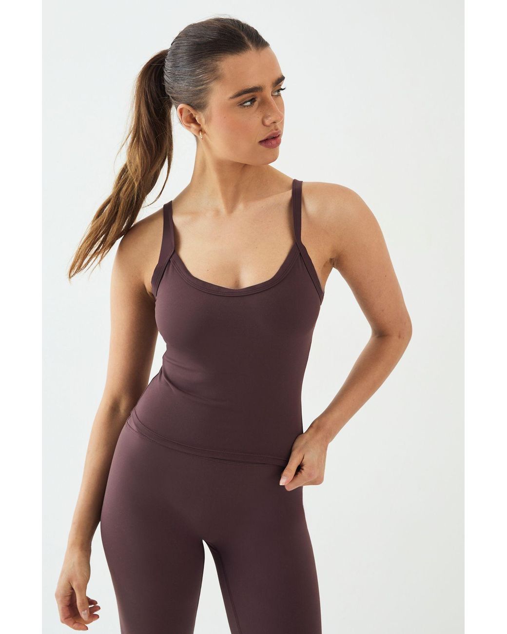 DSGN Studio Purple Sculpt Thick Binding Vest Top