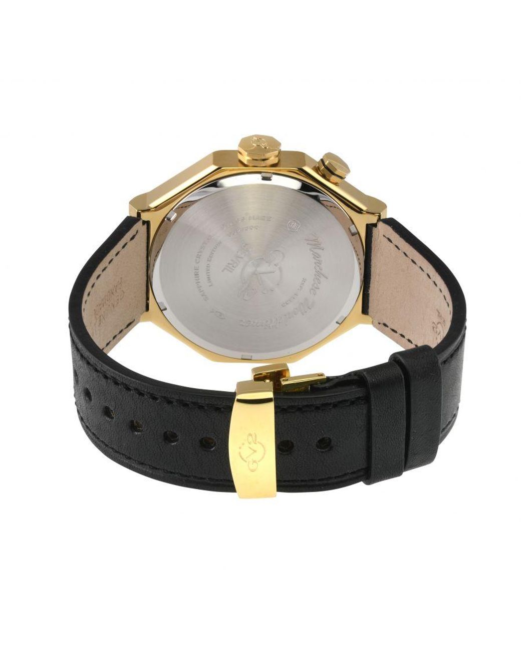 Gv2 Gray Marchese Swiss Quartz Ipyg Case, Genuine Italian Leather Watch for men