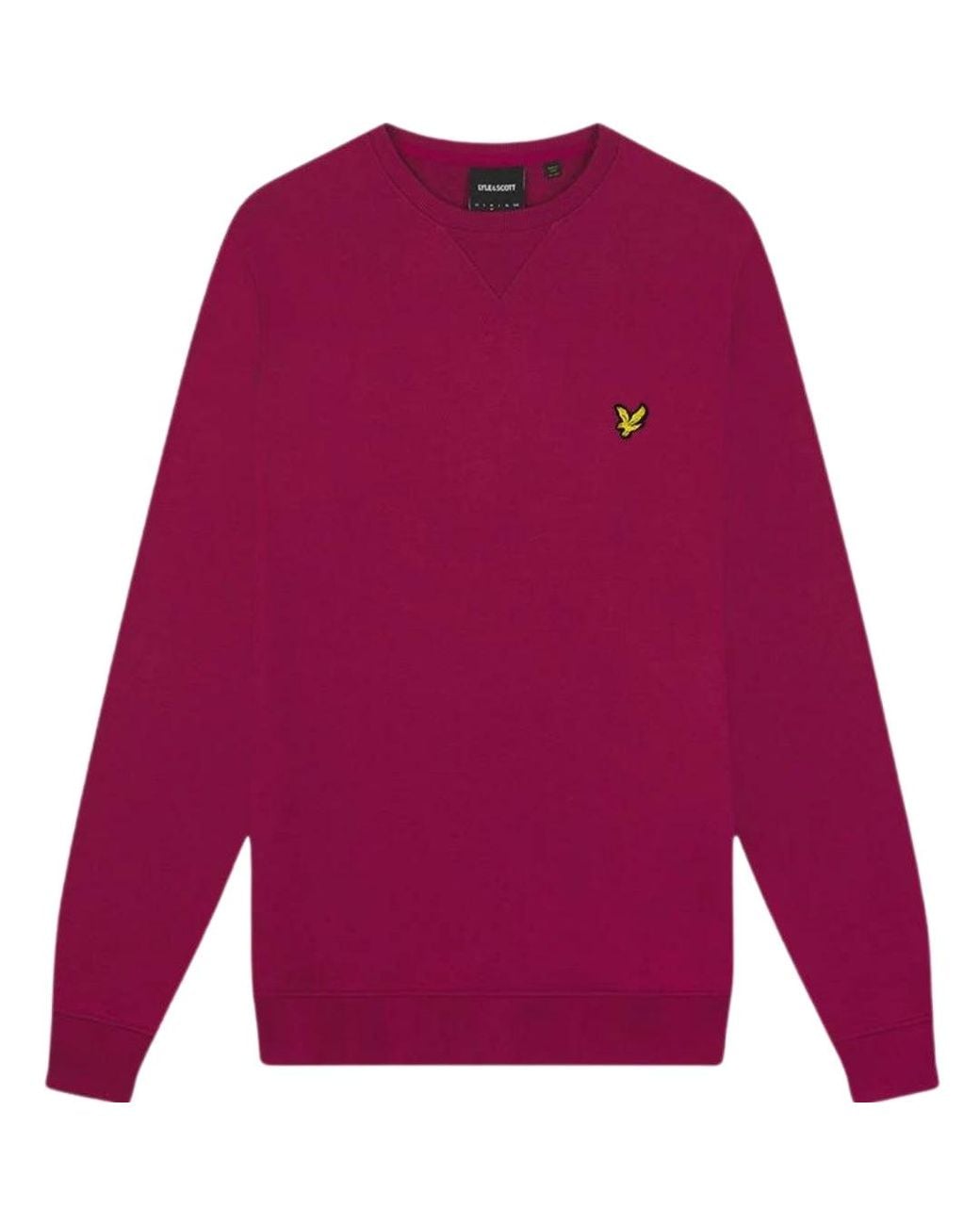 Lyle & Scott Purple Brand Logo Rich Sweatshirt Cotton for men