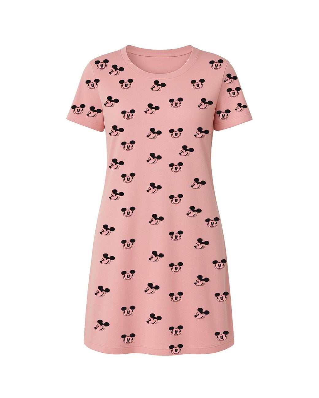 Disney Pink Mickey Head Aop Sleep T-Shirt Cotton