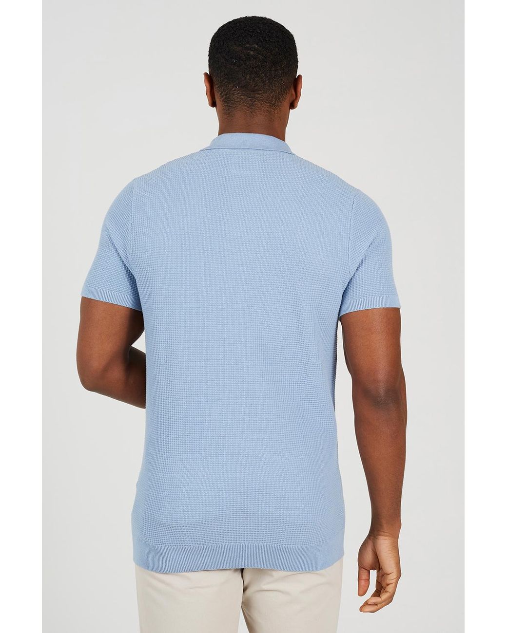 Brave Soul Blue Seersucker Shorts for men