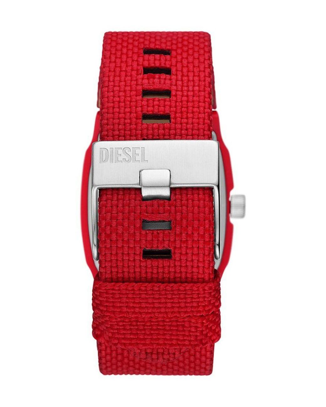 DIESEL Red Cliffhanger Watch Dz2168 Fabric for men