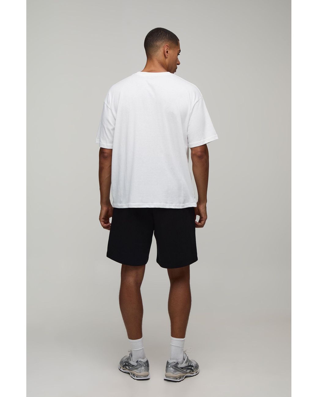 BoohooMAN Black 2 Pack Oversized Heavyweight Crew Neck T-Shirts for men