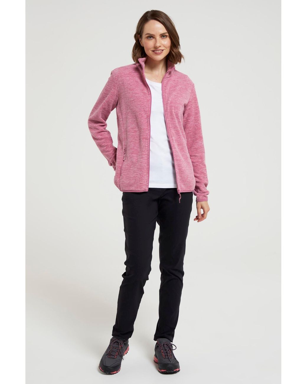 Mountain Warehouse Pink 'Snowdon' Fleece Jacket Full Zip Quick Dry Sweater