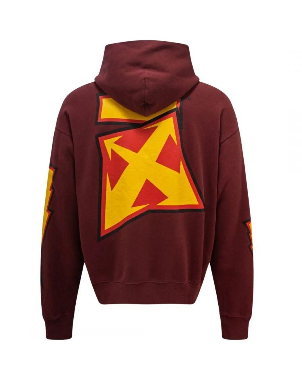 Off-White c/o Virgil Abloh Red Thunder Stable Skate Fit Hoodie for men