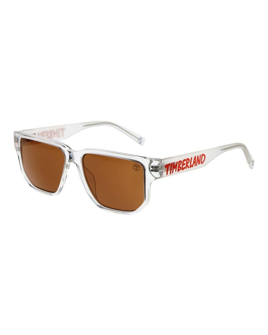 Timberland Brown Transparent Plastic Sunglasses