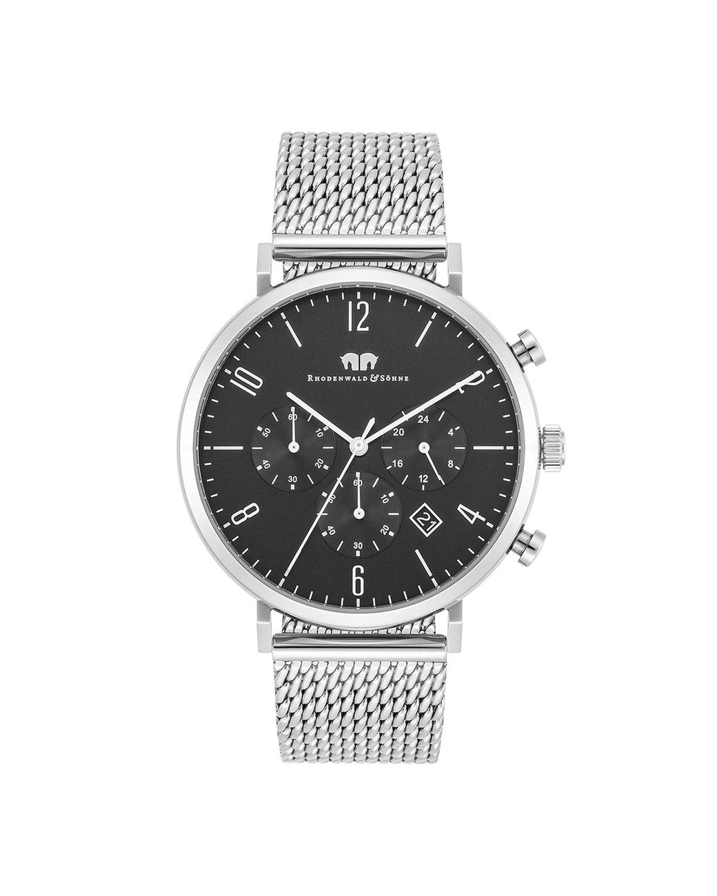 Rhodenwald & Söhne Metallic Stainless Steel Watch 42Mm for men