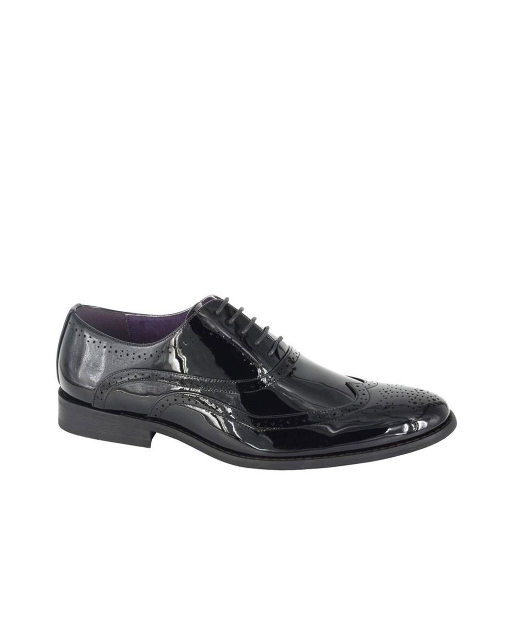 Goor Black Henley Brogue Shoes for men