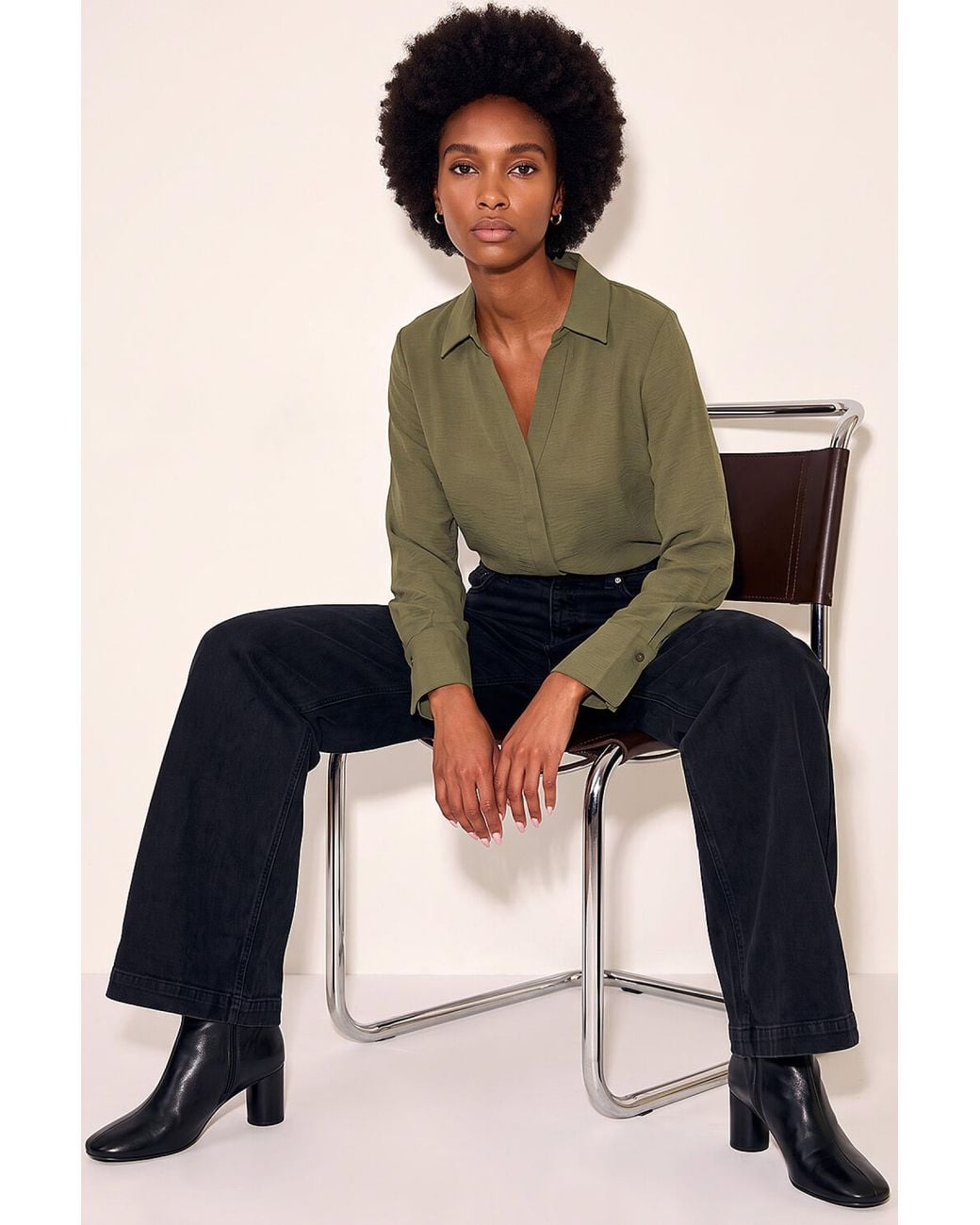 Roman Green Concealed Placket Shirt