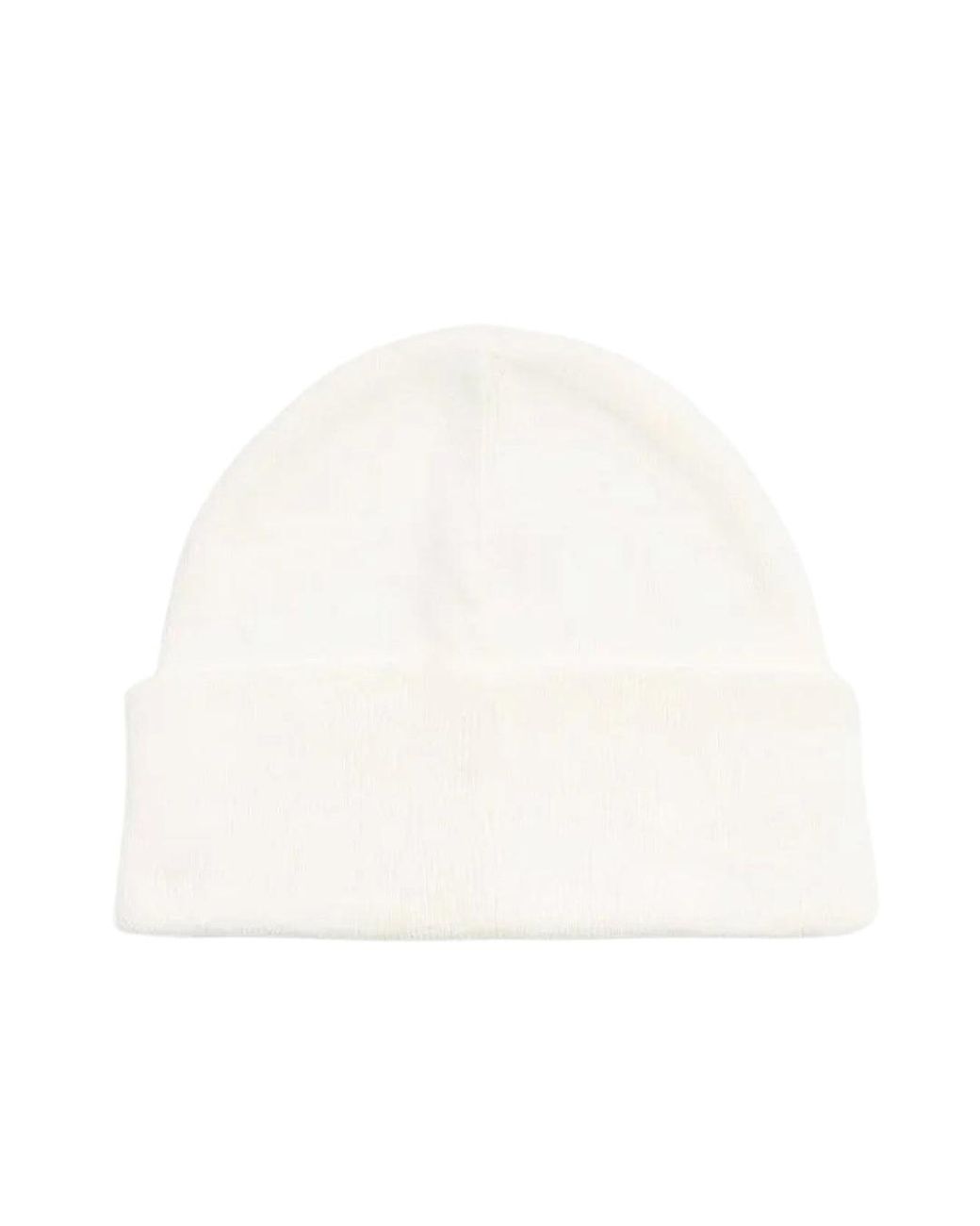 Fred Perry White Embroidered Snow Beanie for men