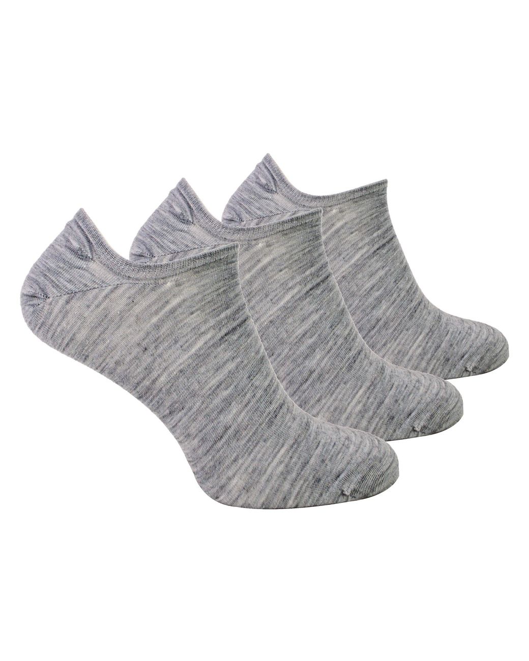 Steve Madden Gray 3 Pairs Multipack Merino Wool Invisible Socks for men