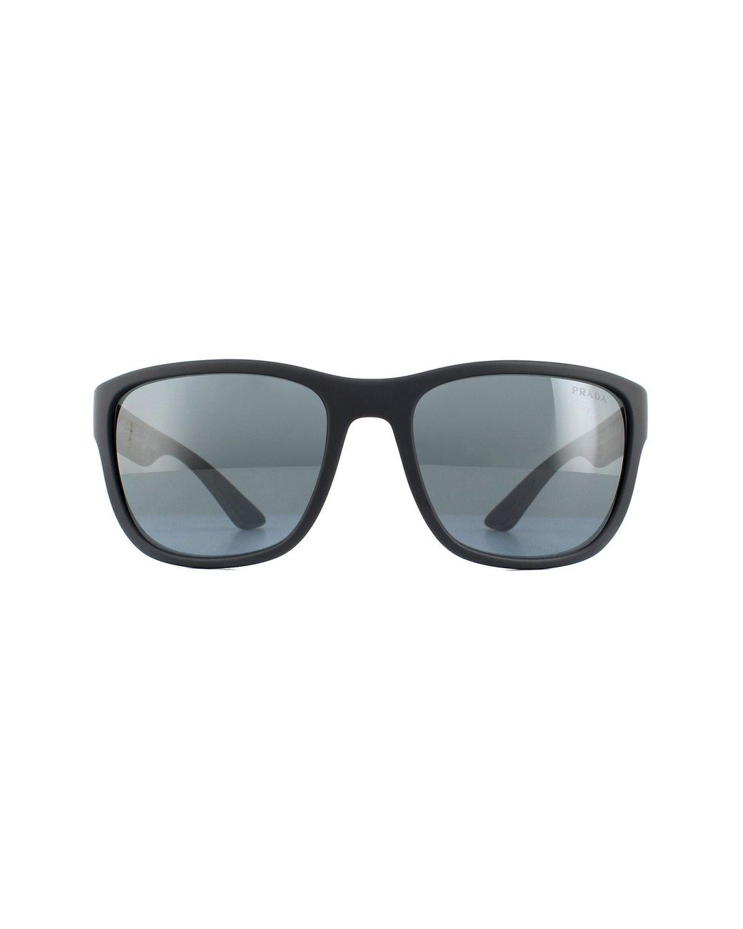 Prada Sport Gray Sunglasses Ps01Us Ufk5L0 Rubber Dark Mirror for men