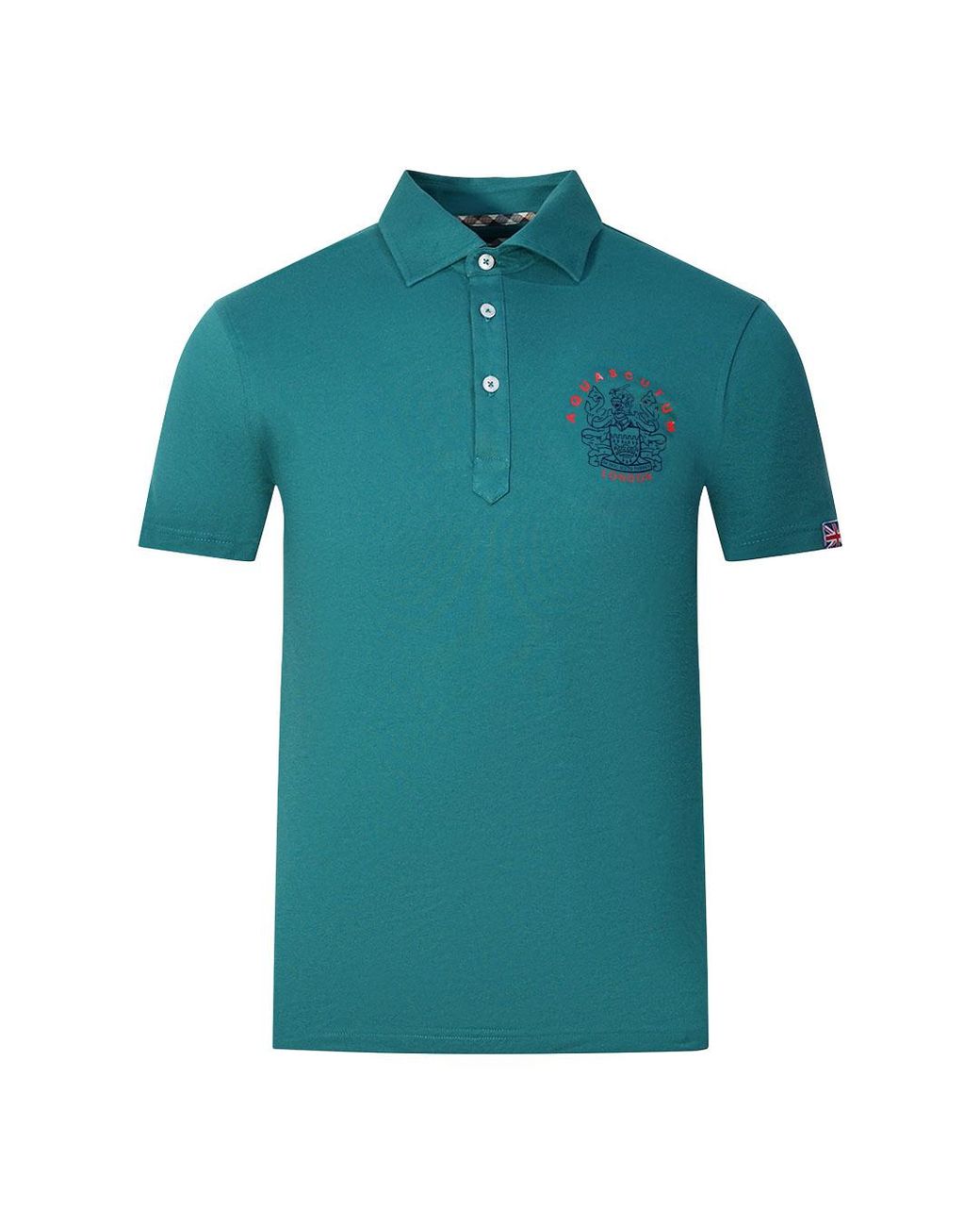 Aquascutum Green Aldis London Logo Polo Shirt for men