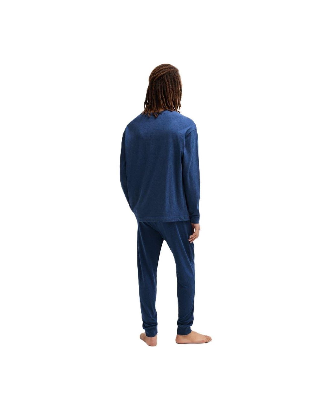Boss Blue Laze Hooded Solid Patterned Jacket for men
