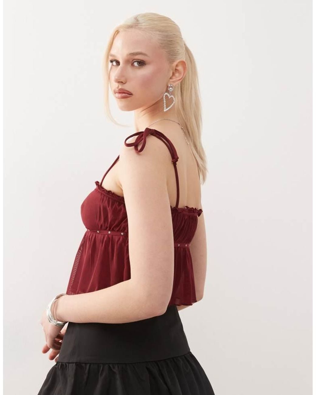 Motel Pink Damaris Studded Cami Top