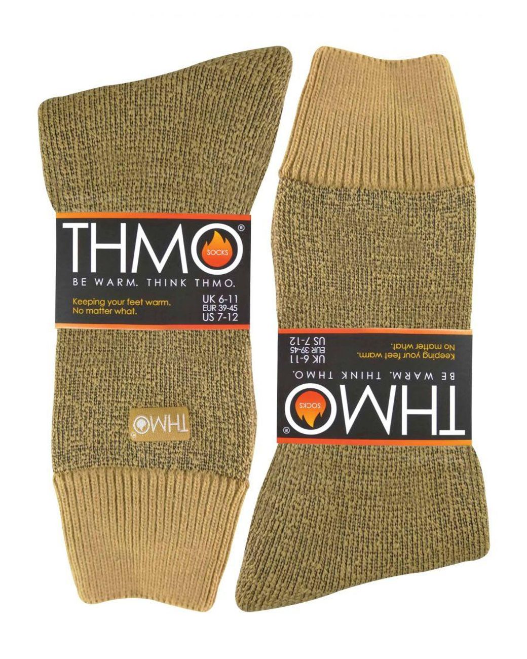 THMO Green 1 Pair Thick Fleece Lined Warm Thermal Socks For Winter for men