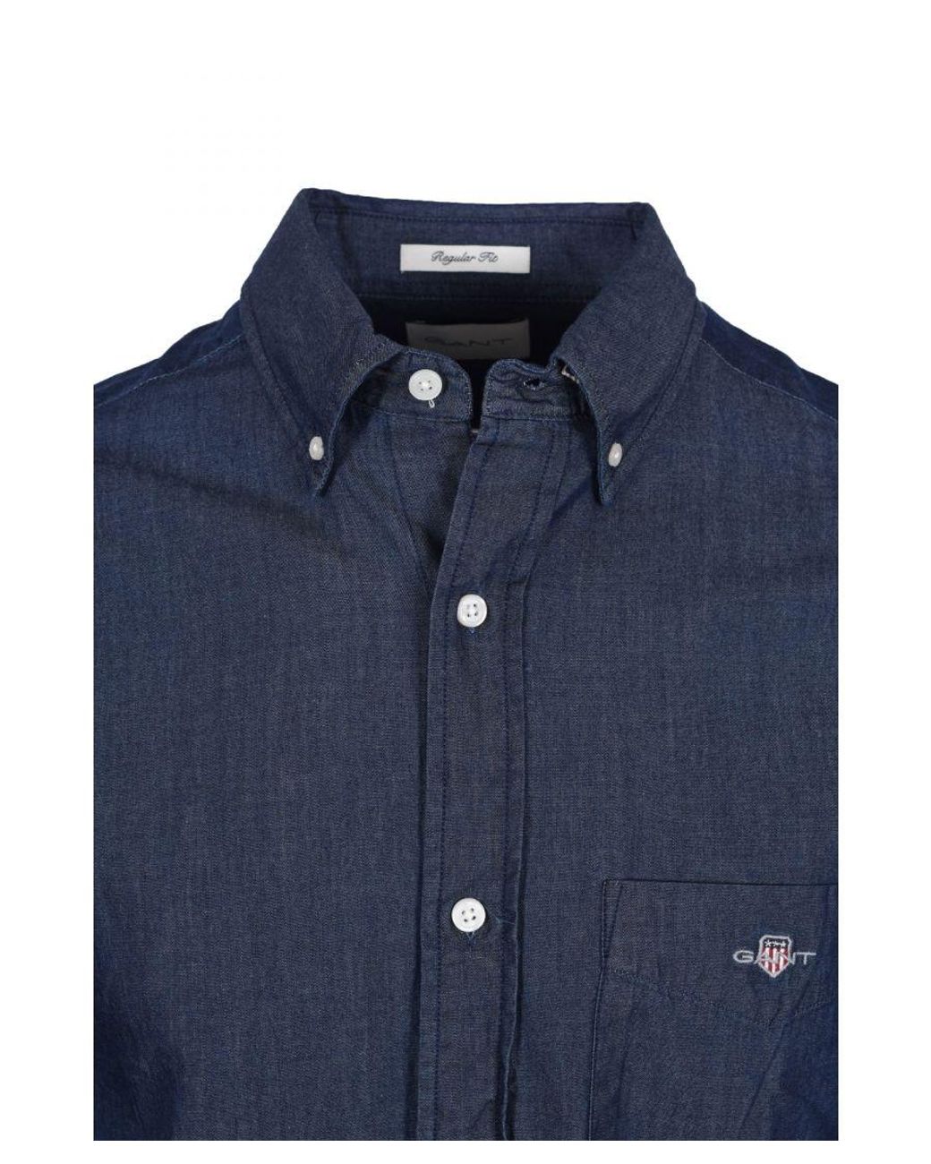 Gant Blue Long Sleeved Shirt Dark for men