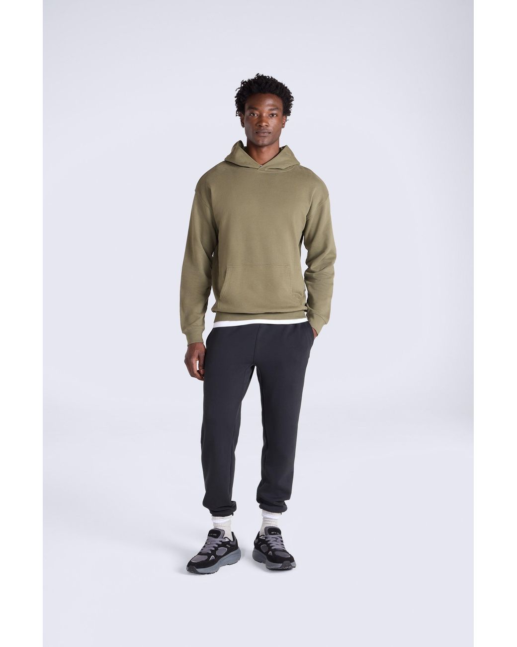 Mountain Warehouse Brown 'Icon' Logo Drop Shoulder Hoodie With Kangaroo Pocket Warm Sweatshirt Cotton for men