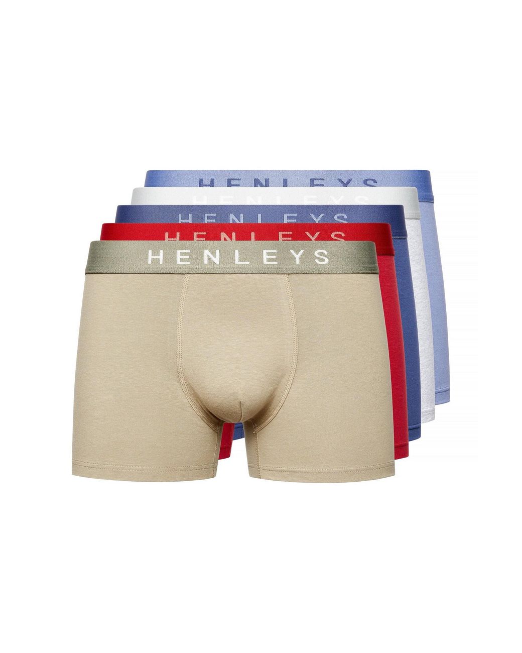 Henleys Green Motley Boxer Shorts (Pack Of 5) (Multicoloured) for men