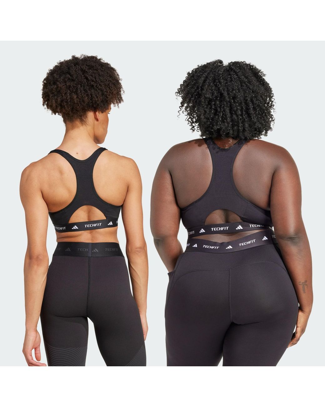 Adidas Blue Techfit Medium-Support Bra