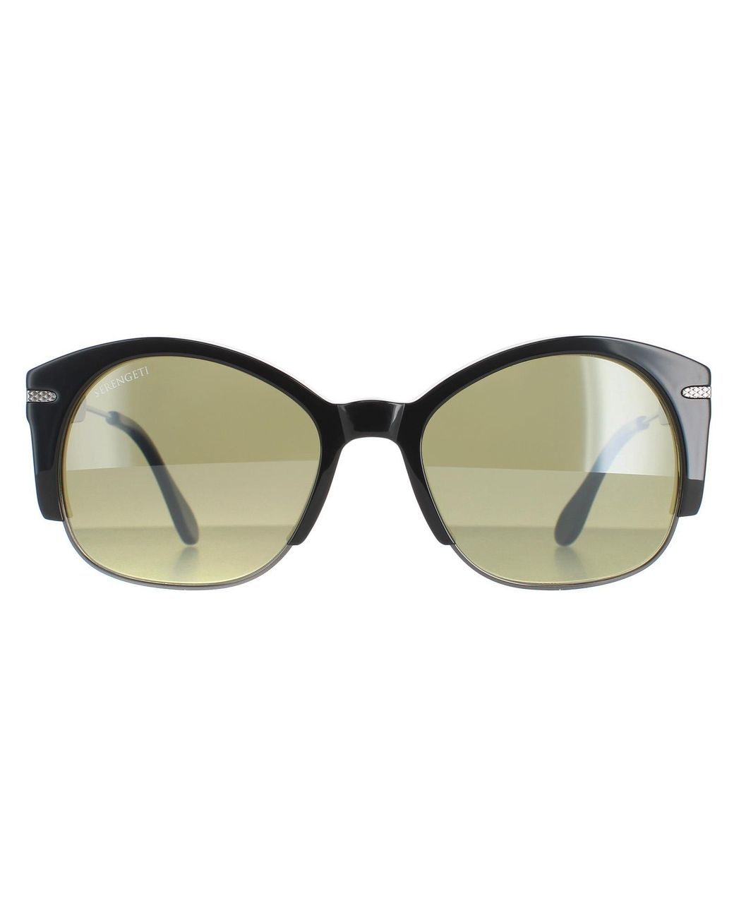 Serengeti Brown Semi Rimless Shiny Gunmetal Polarized 555Nm Vinita