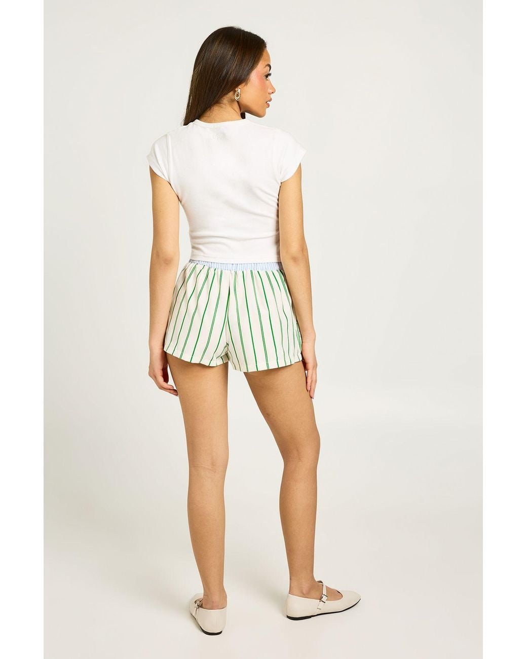 Boohoo Green Contrast Waist Boxer Shorts