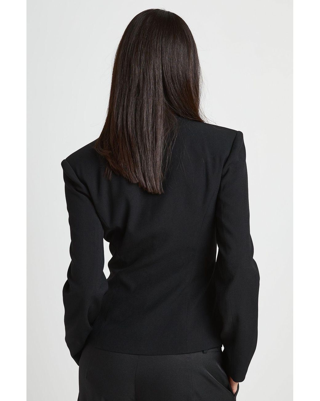 Boohoo Black Trim Detail Blazer