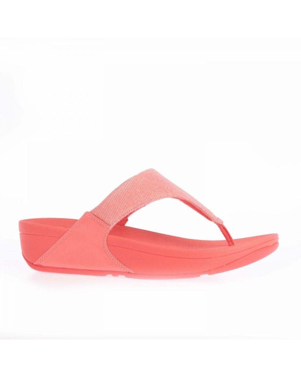 Fitflop Pink Fit Flop Lulu Shimmerlux Toe-Post Sandals