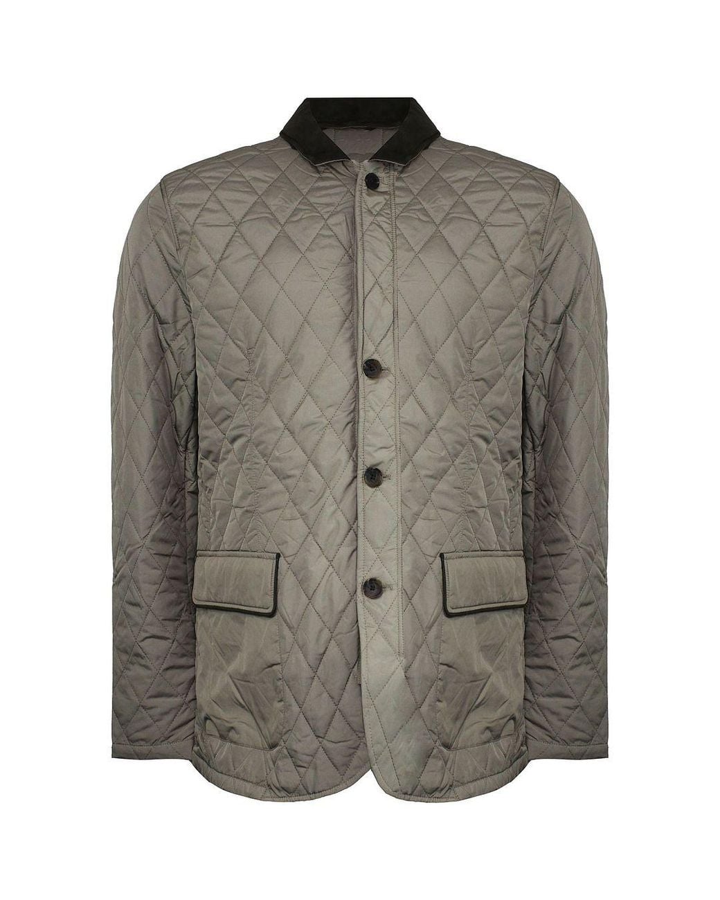 Hackett Gray Padded Quilted Blazer for men
