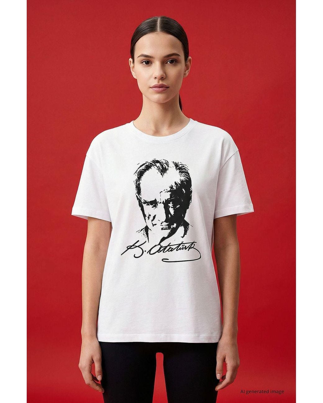 TOMMY LIFE Red Cotton Elastane T-Shirt