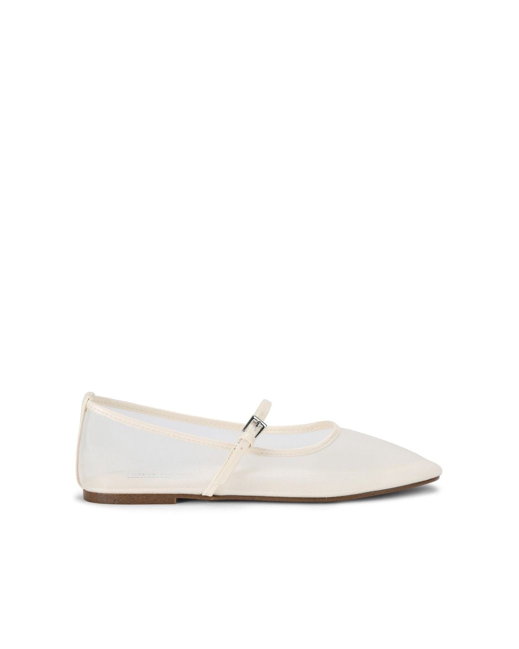 Steve Madden White Mash Ballet Flats Fabric