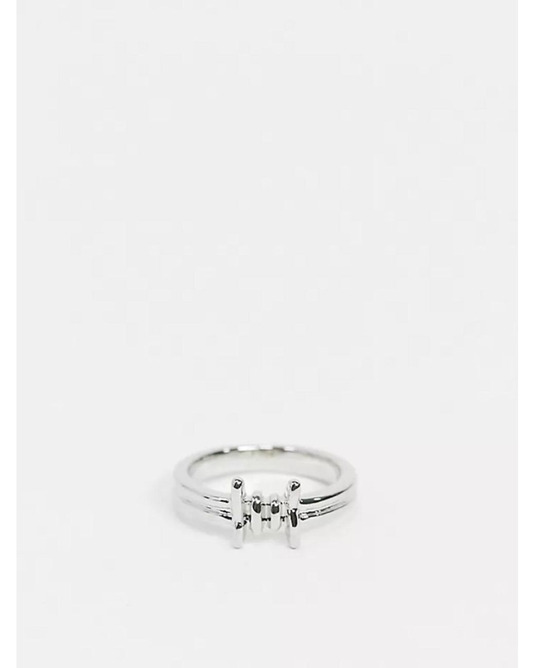 SVNX White Knot Detail Ring for men