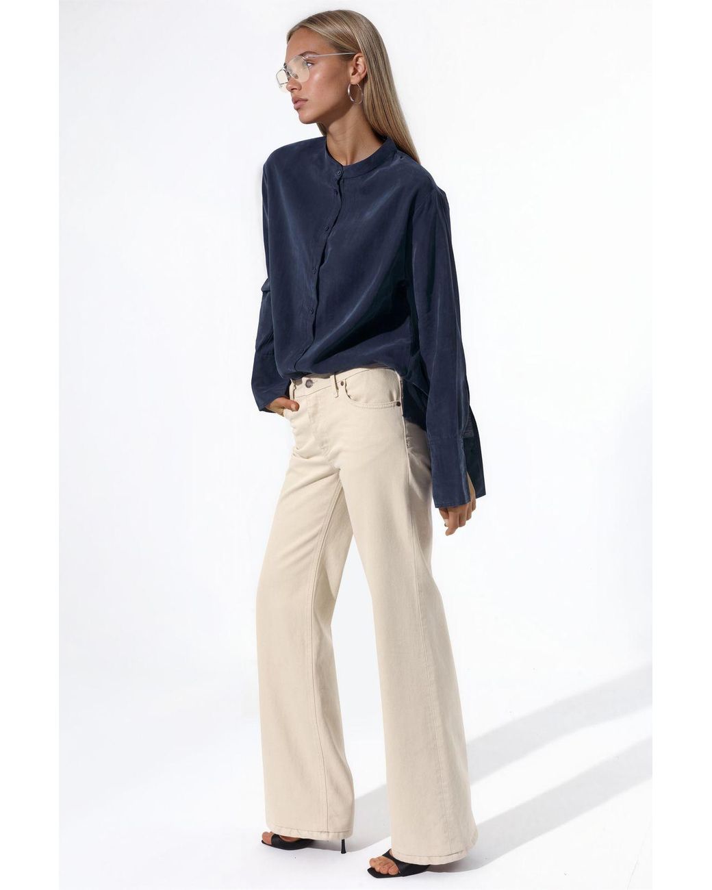 Busem Blue Tencel-Blend Shirt